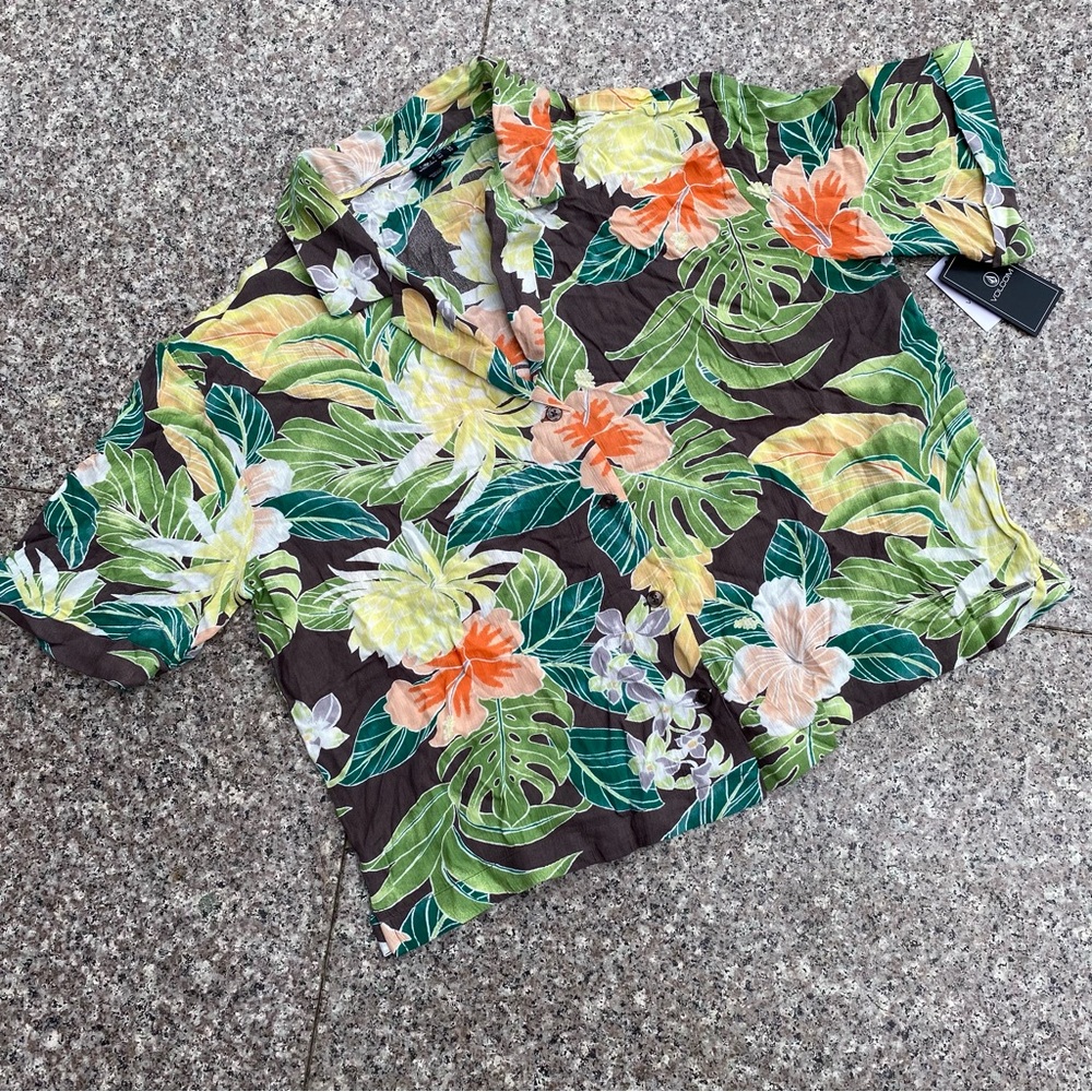 Volcom floral shirt